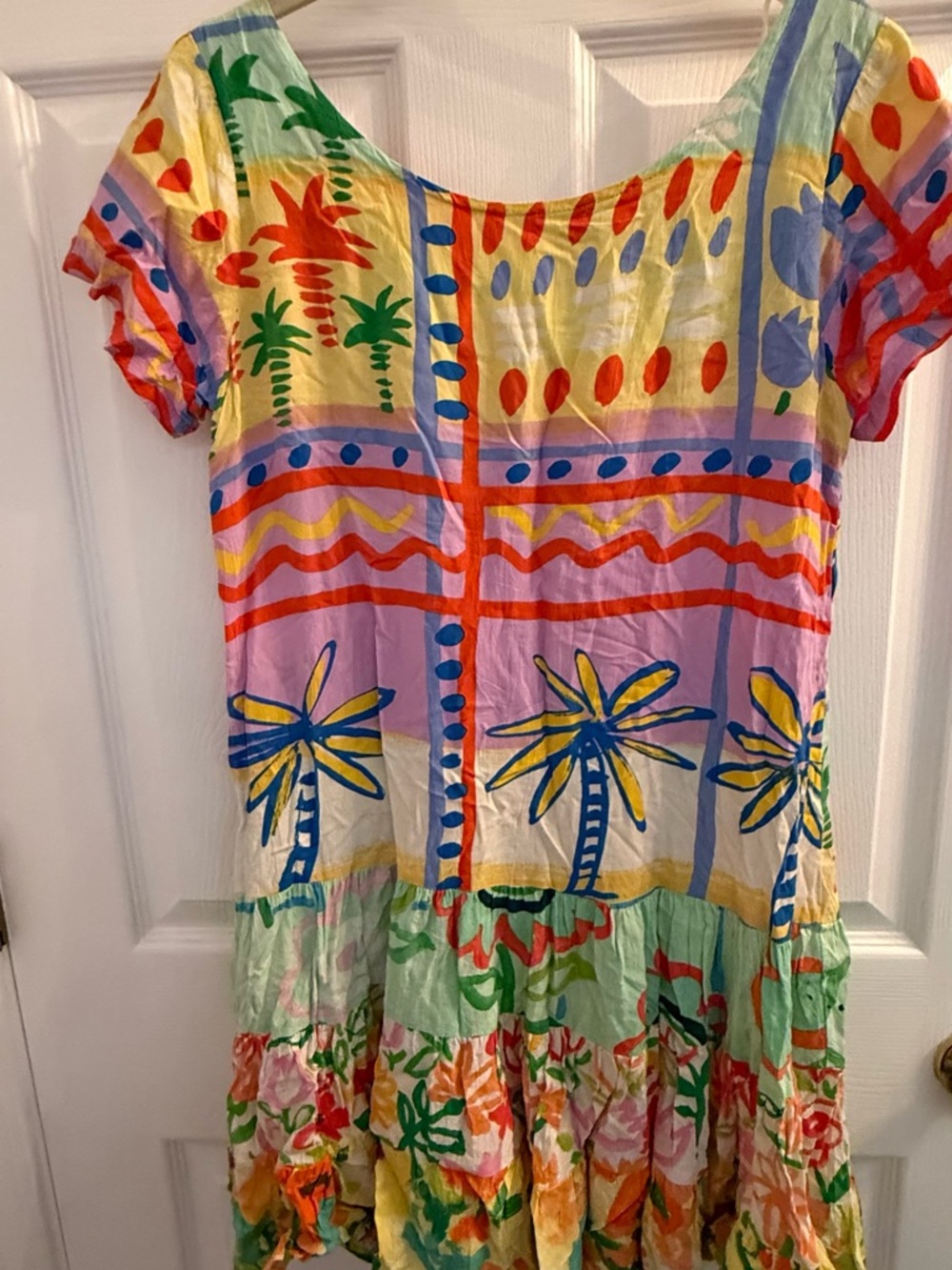 Jams World Multicolor Palm Print Short Dress - Picture 2 of 3